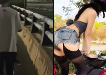 En una moto de alto cilindraje.