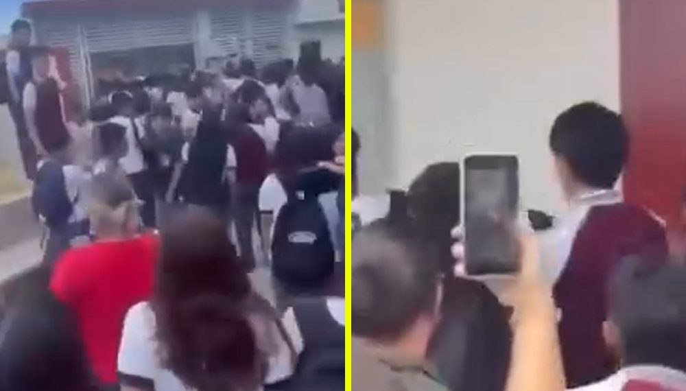 En plena escuela. -M