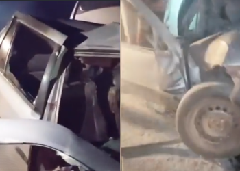 Dos en un aparatoso accidente.