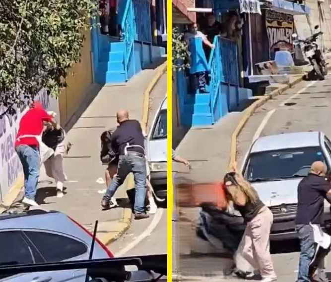 Enfrentamiento en una avenida