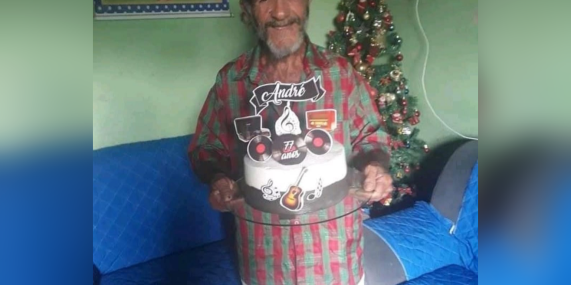 Un anciano con un autobús escolar.