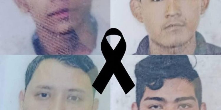 Cuatro jóvenes sin vida