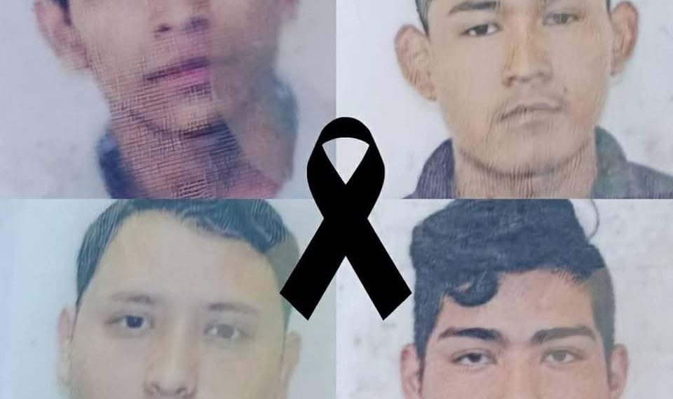 Cuatro jóvenes sin vida