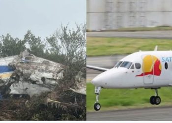 Un avión con 15 personas