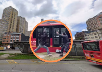 Dos hombre en plena calle