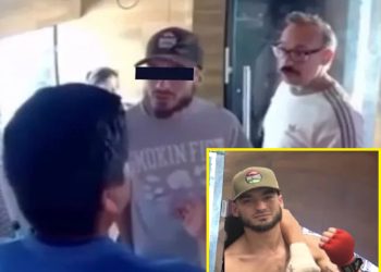 Un hombre a un seguridad